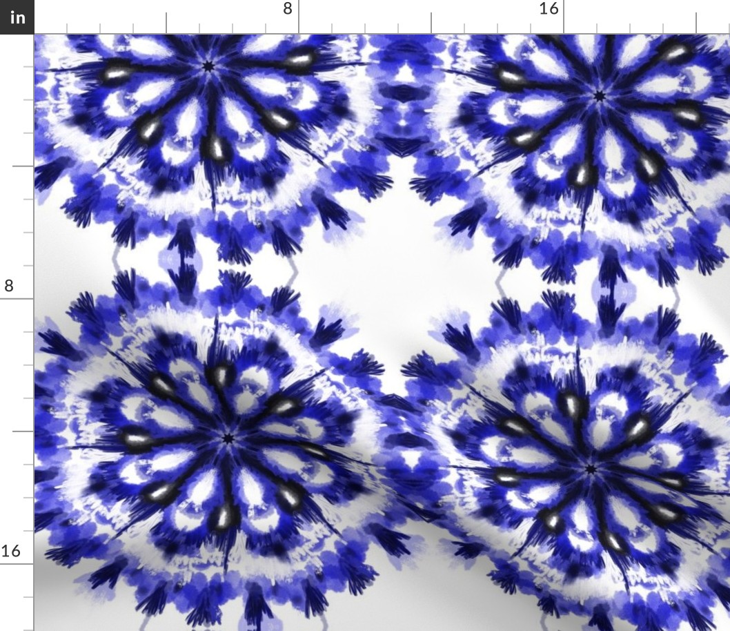 Vibrant Blue Shibori Circles