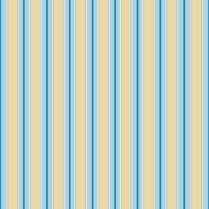 Pastel stripes vintage stripes  blue and gold