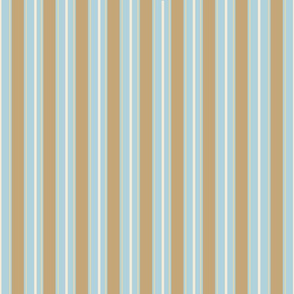 Pastel stripes gold and blue