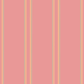 Pastel stripes peach and coral