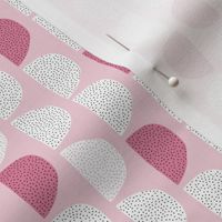 Scandinavian retro moon phases half circles soft pastel moon gender neutral pink cherry SMALL