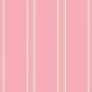 Soft Flower Party stripes pink