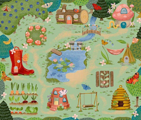 Fairy Garden Playmat Yard