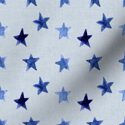 Watercolor Stars // Blue Linen