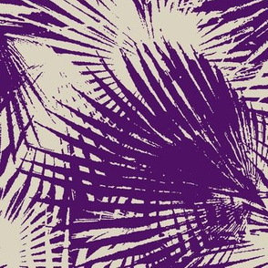 palm leaves in purple and gray