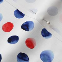 Red and Blue Watercolor Dots