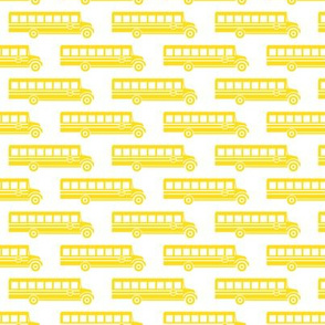 School bus - yellow on white - back to school -  LAD19