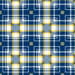 The Navy and the Yellow:  Box Plaid