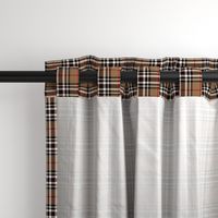 Southdown tartan - 3" tan/black/white