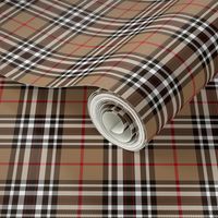 Southdown tartan - 3" tan/black/white