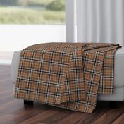 Southdown tartan - 3" tan/black/white