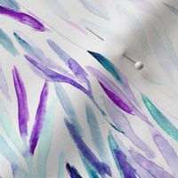 Eucalyptus in purple and blue || watercolor leaves
