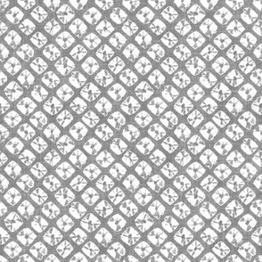 shibori simple squares on linen in gray