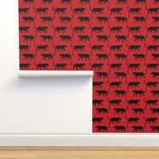 Black Panthers on Red