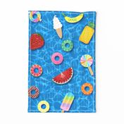 Pool Floats 2024 Calendar Blue