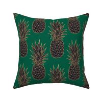 pineapples on green