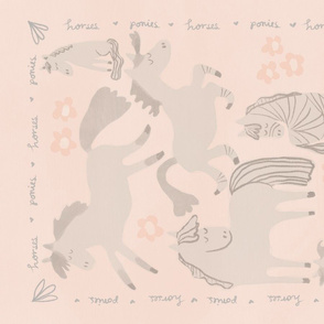 Horse & Pony Tea Towel