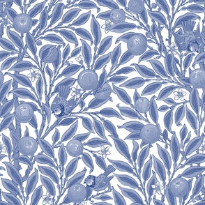 Orange Boughs ~ William Morris ~ Willow Ware Blue and White  