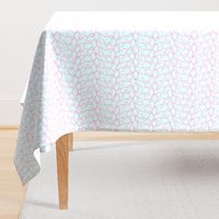 Flamingo Flamingle - pink on lt aqua - small