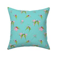 lorikeet overall-aqua