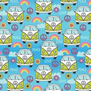 medium peace and love camper vans