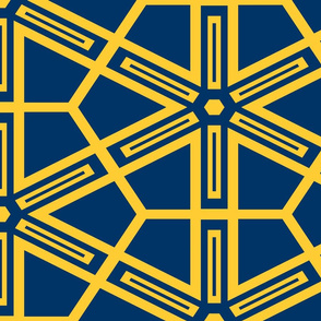 The Navy and the Yellow: Geometric Starburst