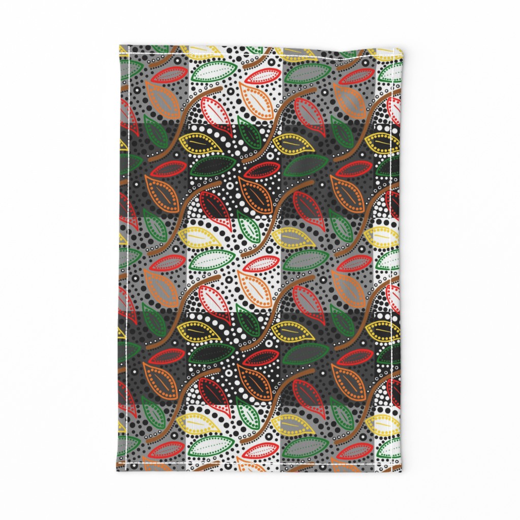 Autumnal Australis x4 (patchwork plaid) - medium