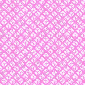 shibori simple squares on linen in pink