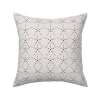 Art Deco dot scallops linen