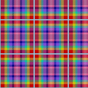 Wren's Tartan #1 - bright rainbow