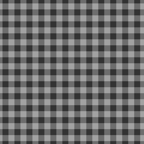 Gingham Plaid Check _Black and Grey