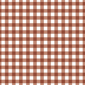 Gingham Plaid Check _Rust Red