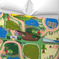 Fun at the Zoo Play Mat Fabric