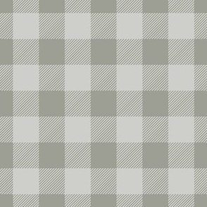 1" Buffalo Plaid (fog gray) // Nature Trails collection