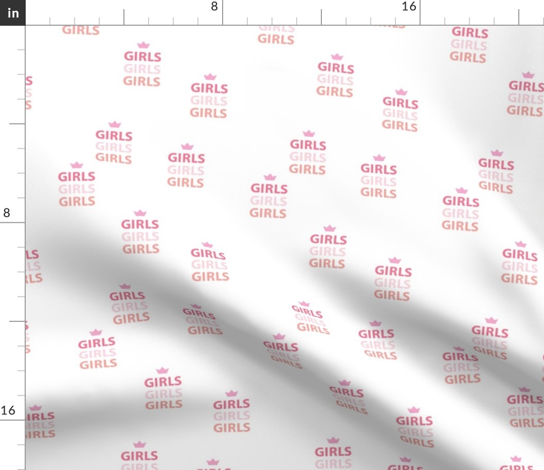 Girls girls girls woman empowerment and girls super hero print typography pink
