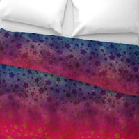 Teal & Magenta Star Galaxy 24"