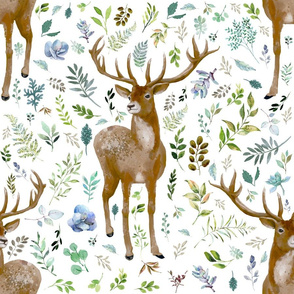 18" Deer Summer Foliage