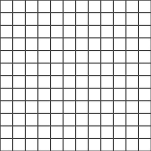 farmhouse grid in charcoal gray on white