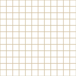 farmhouse grid tan on white