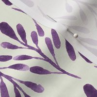 Purple Leaf Twig on Cream