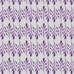 Purple Leaf Twin on Grey