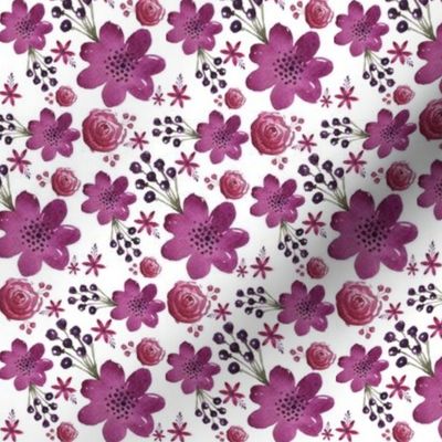 Plum Purple Floral - Small