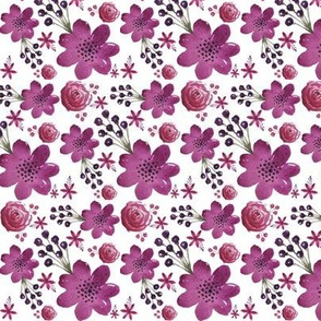 Plum Purple Floral - Small