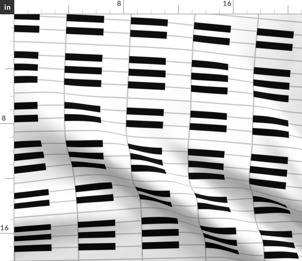 Thomas: Piano keys pattern rotated 90 (black + white) by Su_G_©SuSchaefer