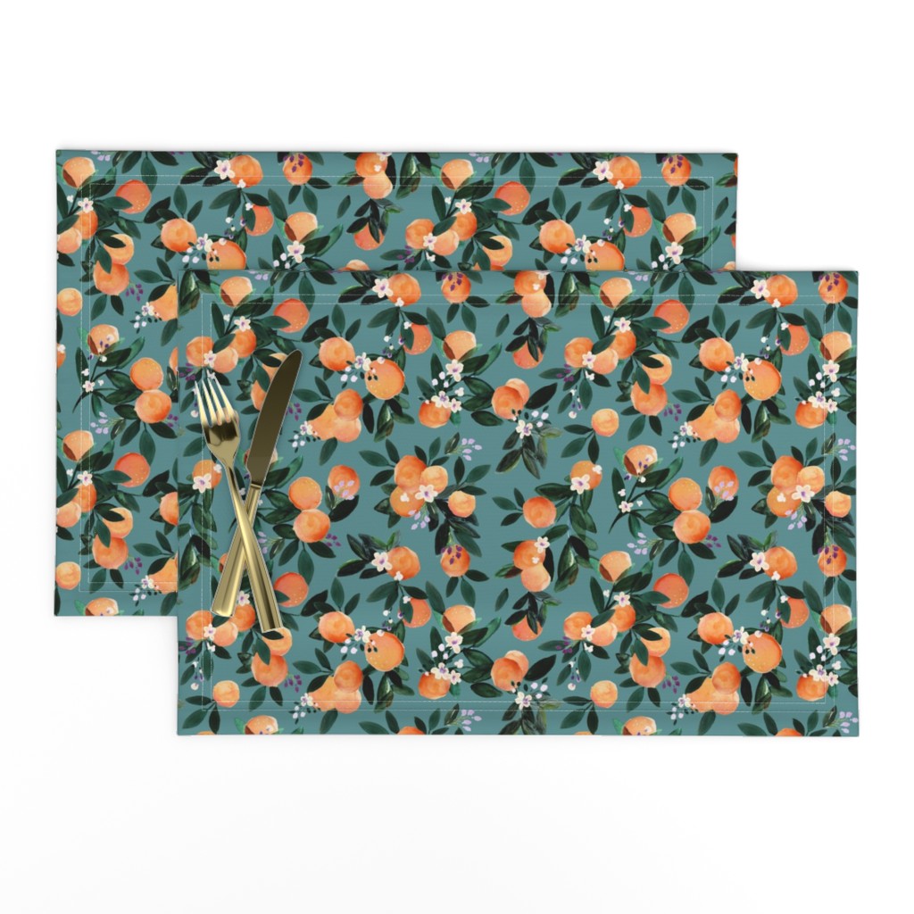 DearClementine oranges teal - M