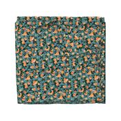 DearClementine oranges teal - M