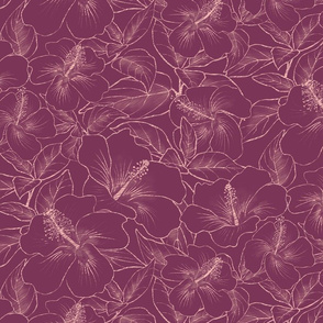 Hibiscus Sketch Dry Rosé on Merlot 250