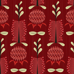 Abstract Aussie flora-red