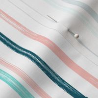 Pink and teal stripe - coordinate - LAD19