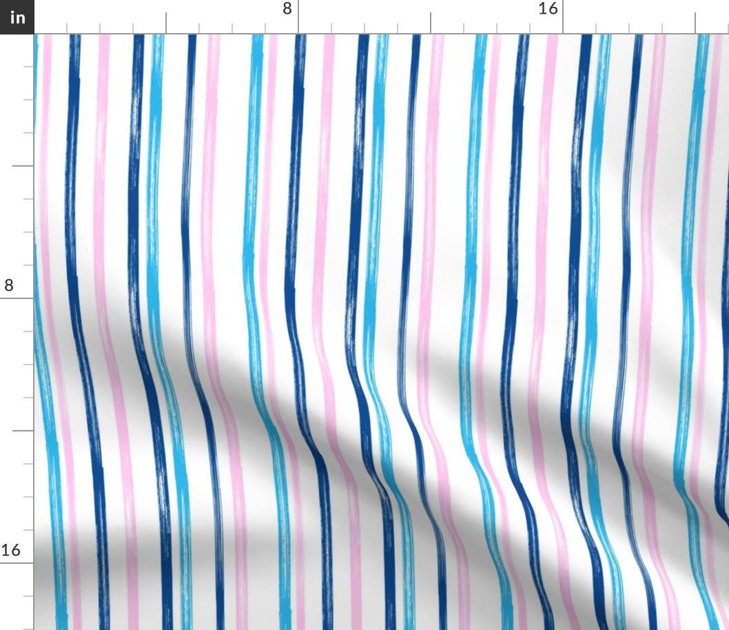 Pink and blue stripe - coordinate - LAD19